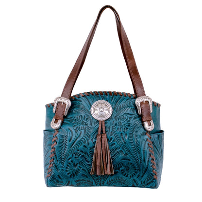 American West Lariats and Lace Multi-Compartment Tote with Conceal Carry Pocket on Back