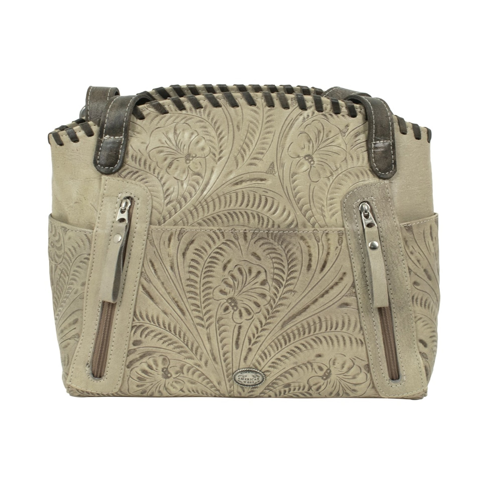 American West Lariats and Lace Multi-Compartment Tote with Conceal Carry Pocket on Back