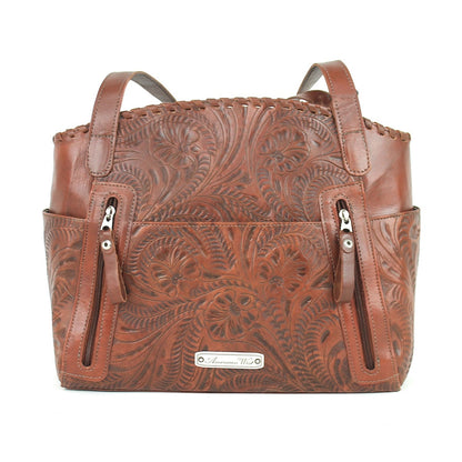 American West Lariats and Lace Multi-Compartment Tote with Conceal Carry Pocket on Back