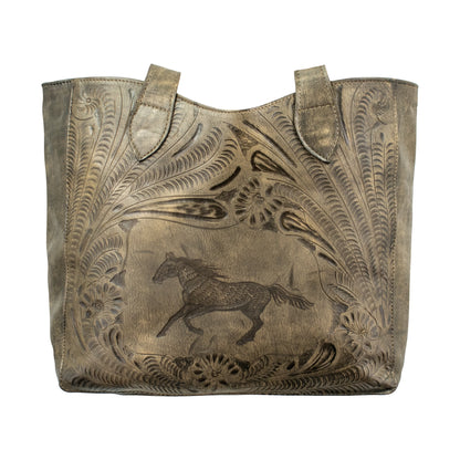 American West Hitchin' Post Large Zip Top Tote with Conceal Carry Pocket on Back