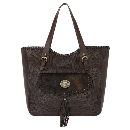 American West Annie's Secret Collection Large Zip Top Tote with Conceal Carry Pocket on Back