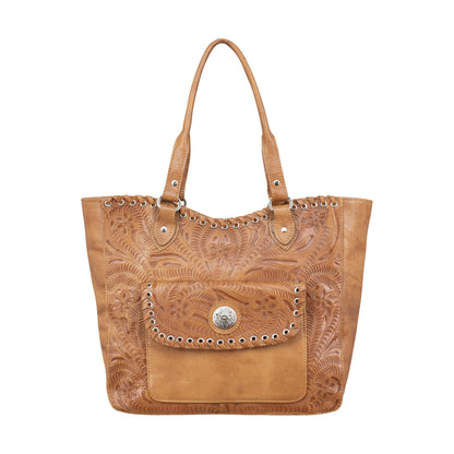 American West Harvest Moon Large Zip Top Tote with Conceal Carry Pocket on Back