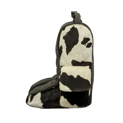 American West Pony Boot Bag with 2 Individual Compartments with Hair-On Hide
