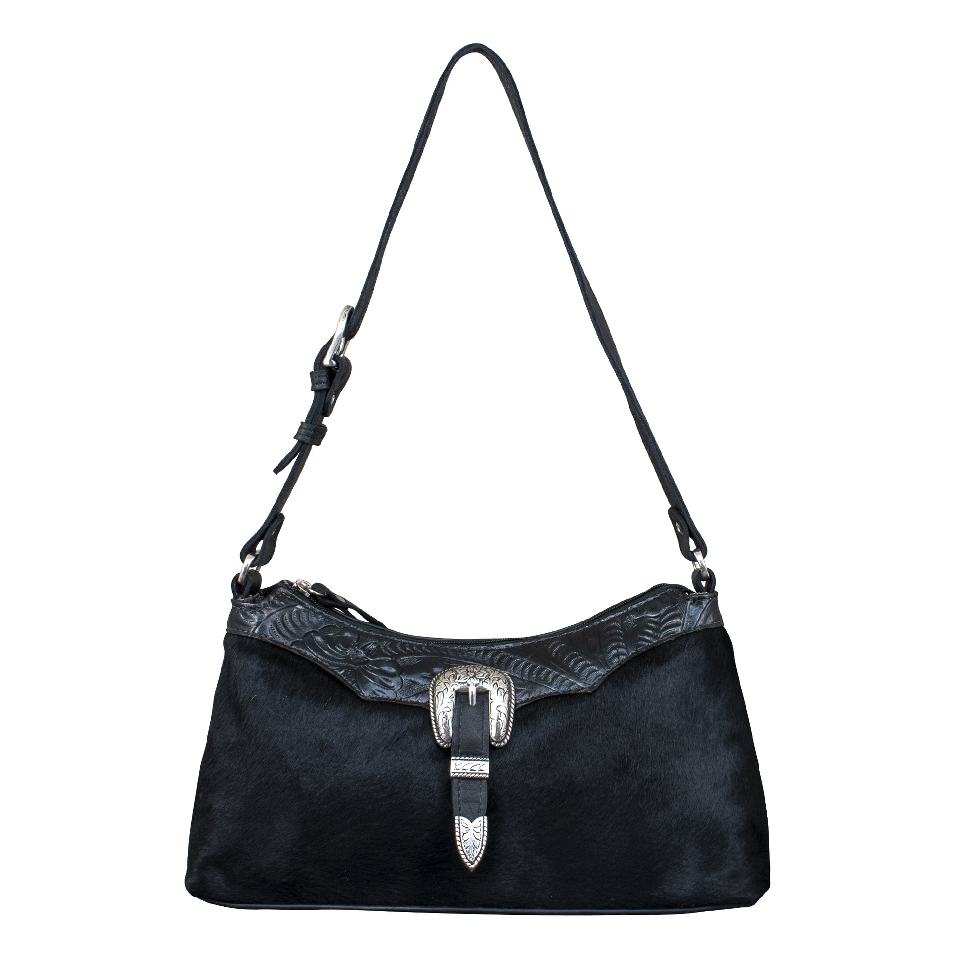 American West Cow Town Zip Top Shoulder Bag