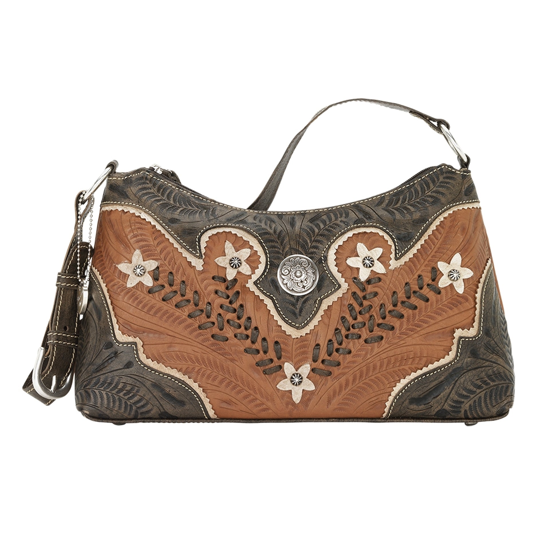 American West Desert Wildflower Zip Top Shoulder Bag