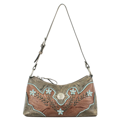 American West Desert Wildflower Zip Top Shoulder Bag
