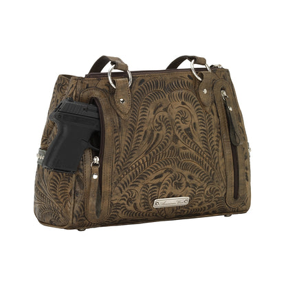American West Annie's Secret Collection Multi-Compartment Tote with Conceal Carry Pocket on Back