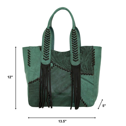 American West Gypsy Patch Large Zip Top Tote