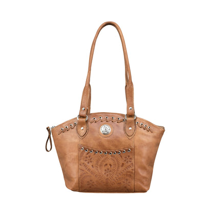 American West Harvest Moon Zip Top Bucket Tote with Conceal Carry Pocket on Back