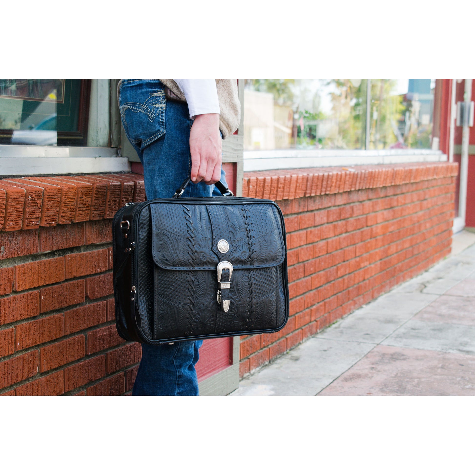 American West Classic Travel Laptop Briefcase