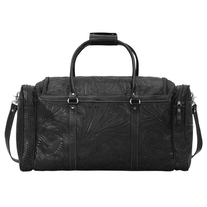 American West Classic Travel Zip Around Duffle Bag With Front Pouch And Side Zipper Pockets