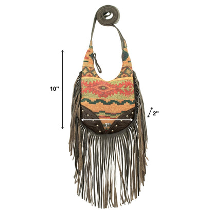 American West Fringed Cowgirl Crossbody with Fringe