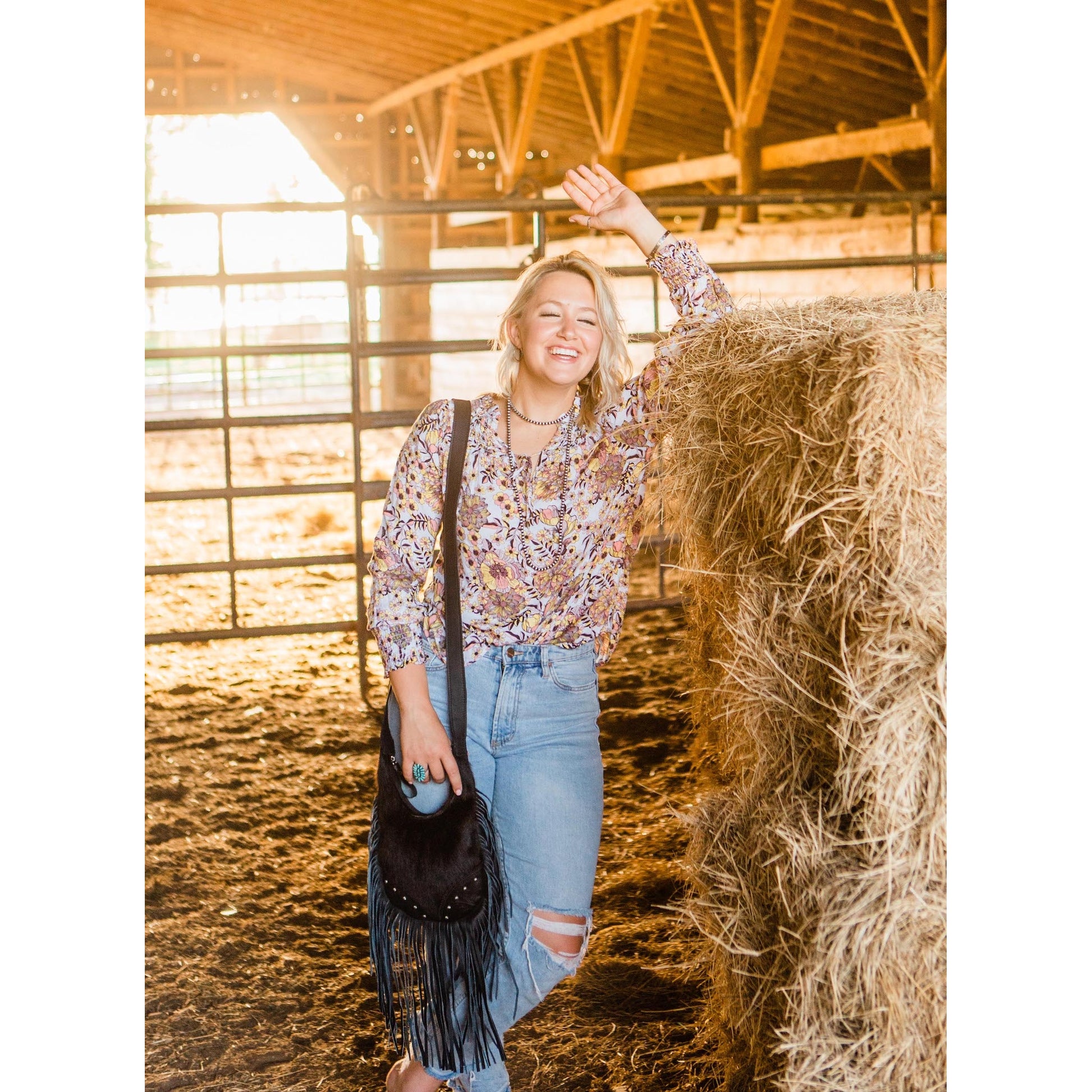 American West Fringed Cowgirl Crossbody with Fringe