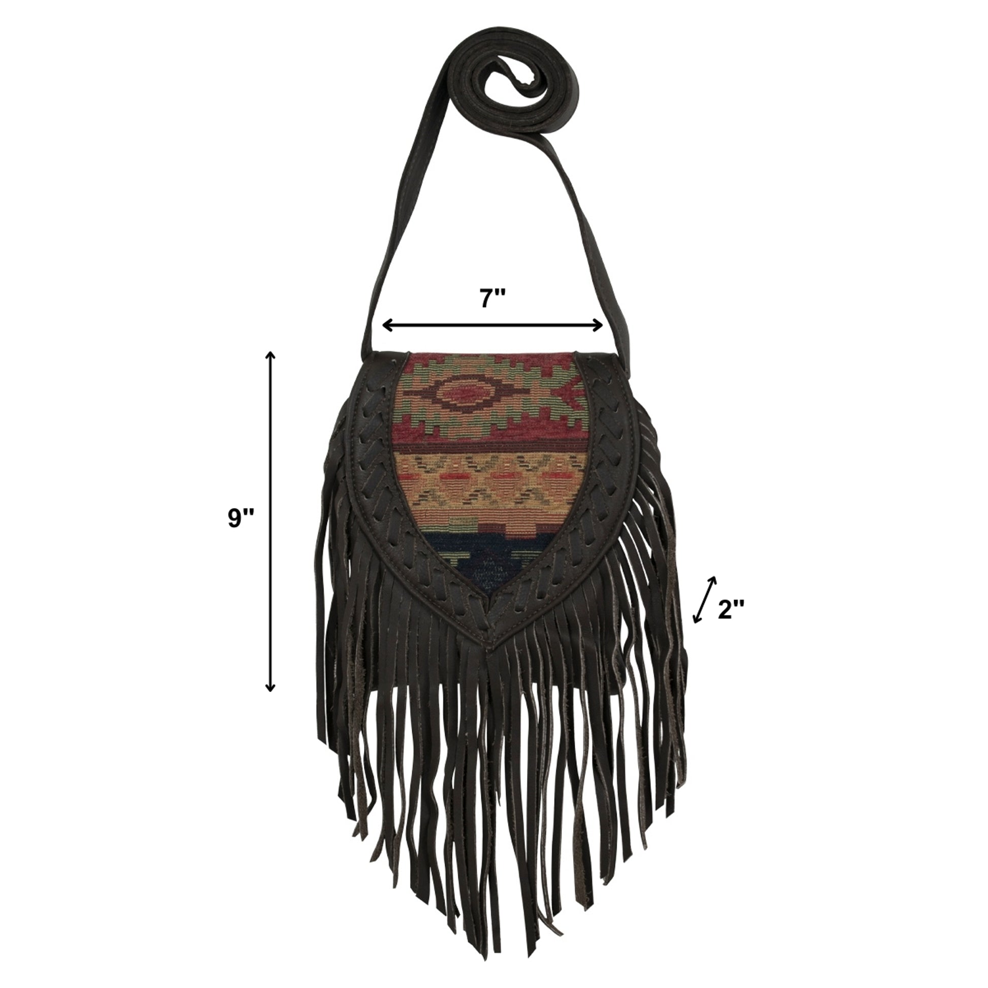 American West Fringed Cowgirl Crossbody with Fringe