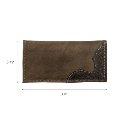 American West Waxed Leather Mens Rodeo Wallet