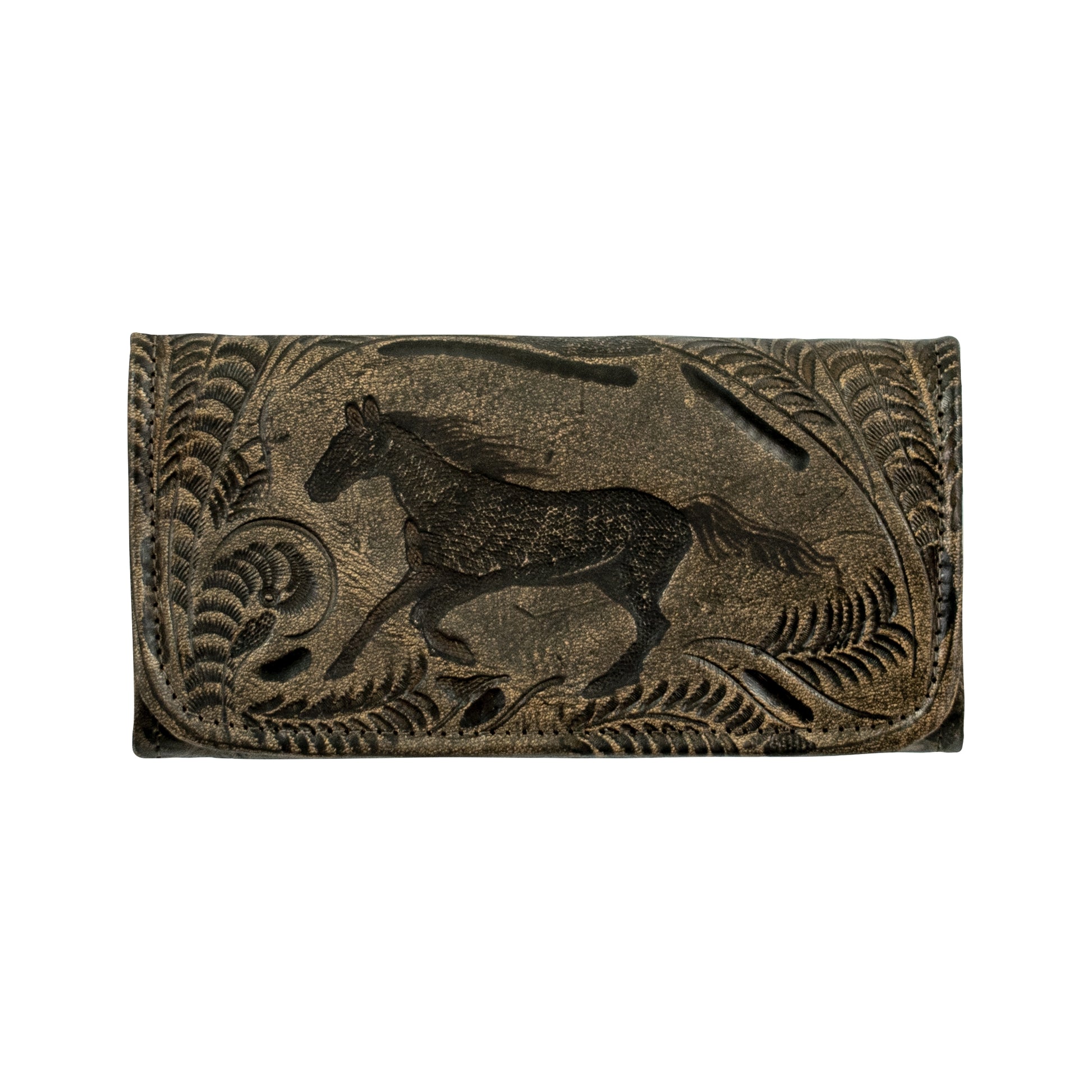 American West Ladies Hitchin' Post Tri-Fold Wallet