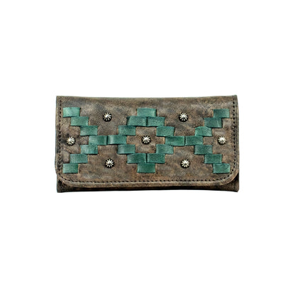 American West Tribal Weave Ladies Tri-Fold Wallet