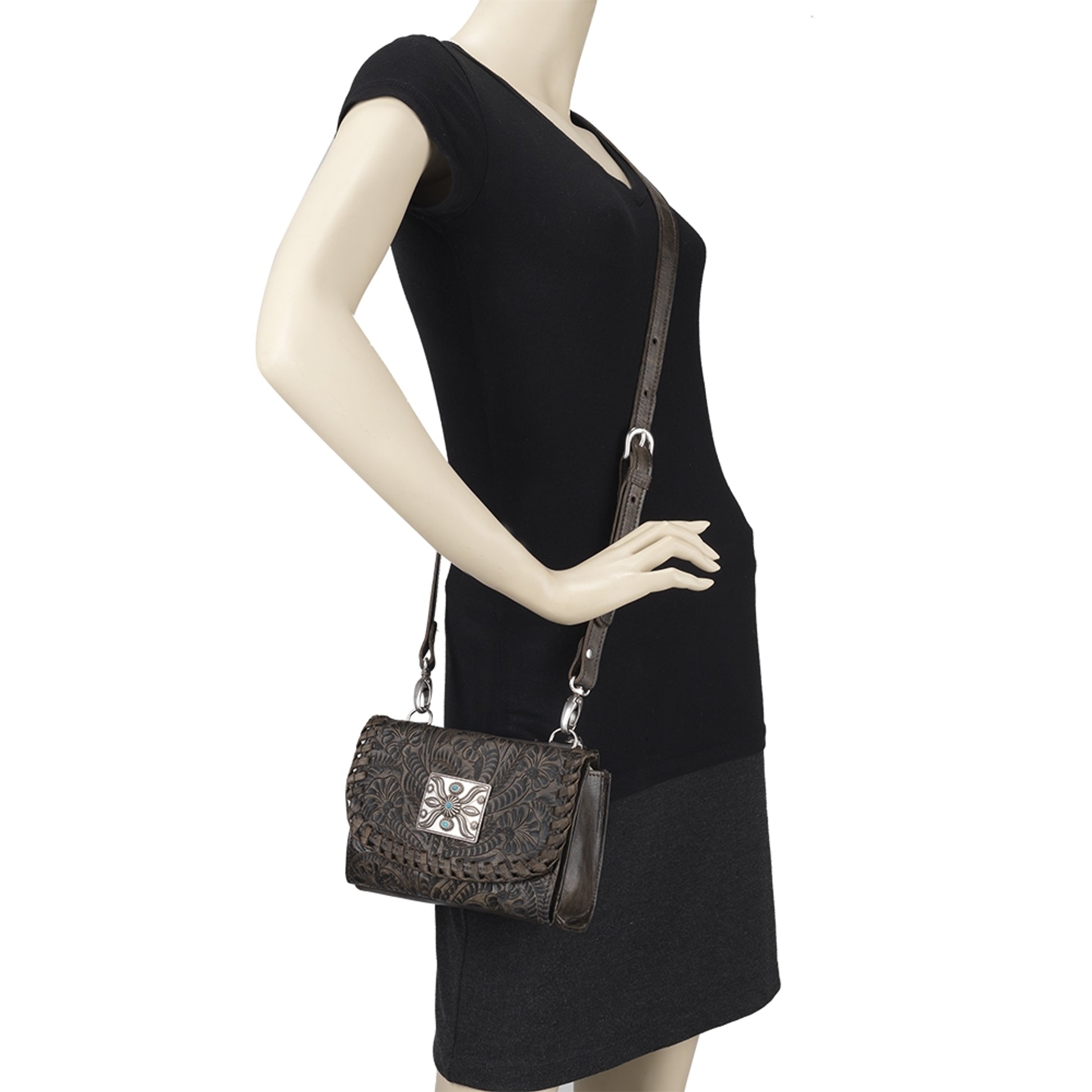 American West Texas Two Step Small Crossbody Bag/Wallet