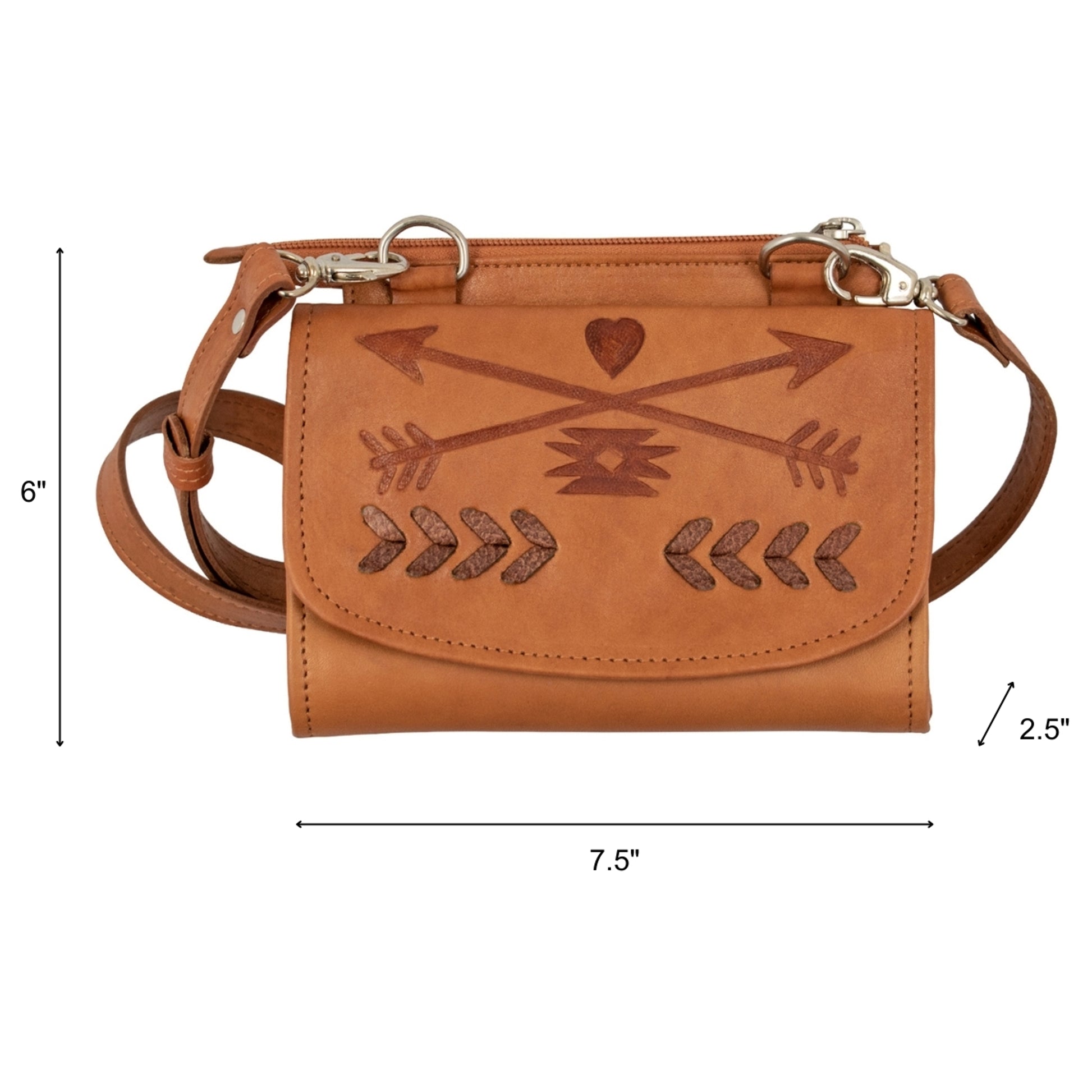 American West Friendship Arrows Small Crossbody Bag/Wallet
