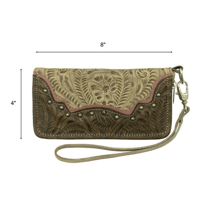 American West Saddle Ridge Ladies Zip Around Wallet