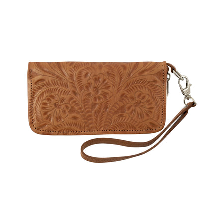 American West Ladies Zip-Around Wallet with Wrist Strap