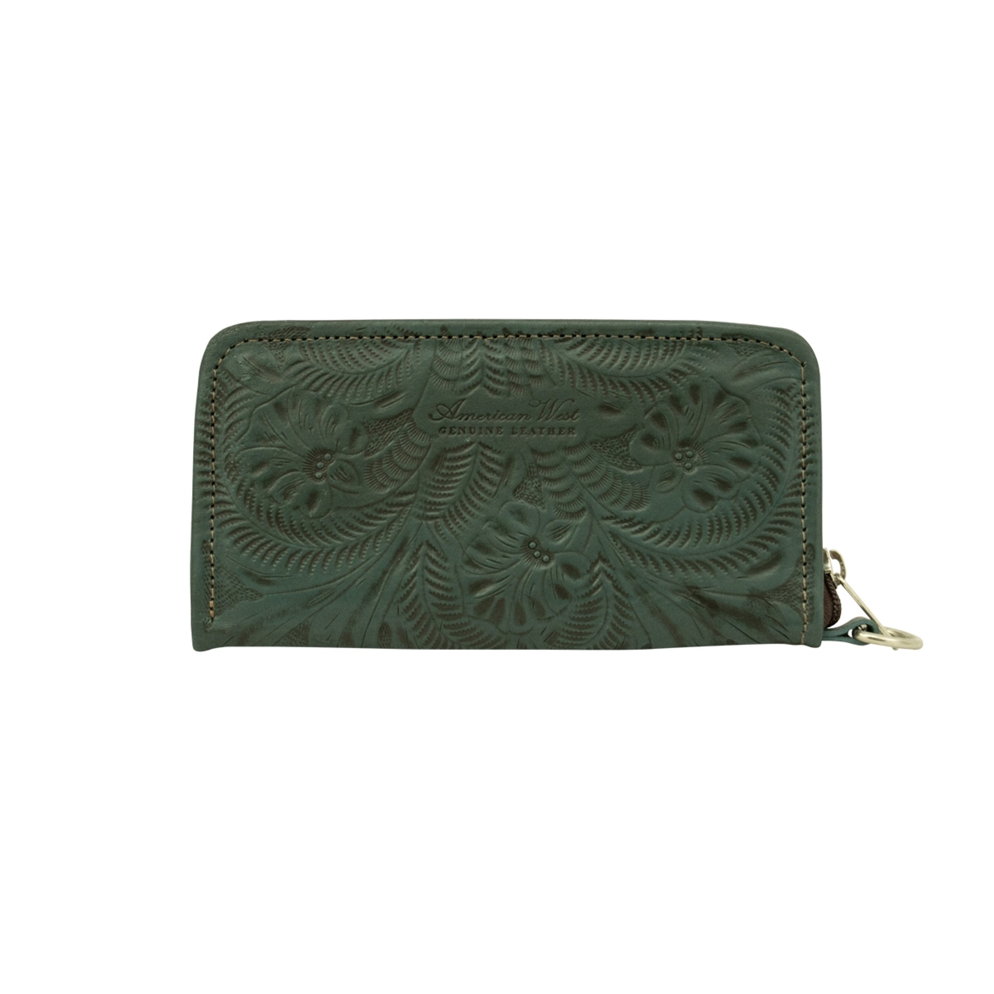 American West Ladies Zip-Around Wallet with Wrist Strap