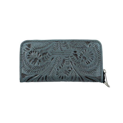 American West Ladies Zip-Around Wallet with Wrist Strap