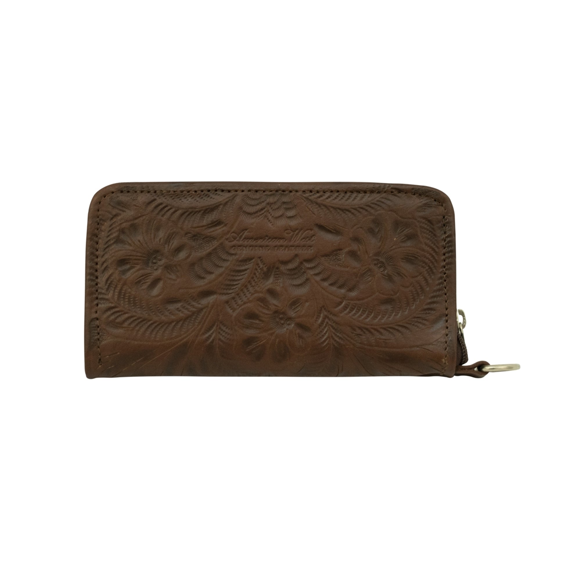 American West Ladies Zip-Around Wallet with Wrist Strap
