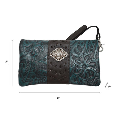 American West Grab and Go Crossbody Foldover Wallet/Crossbody