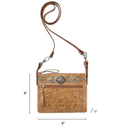 American West Trail Rider Crossbody/Hip Bag with Detachable Stap