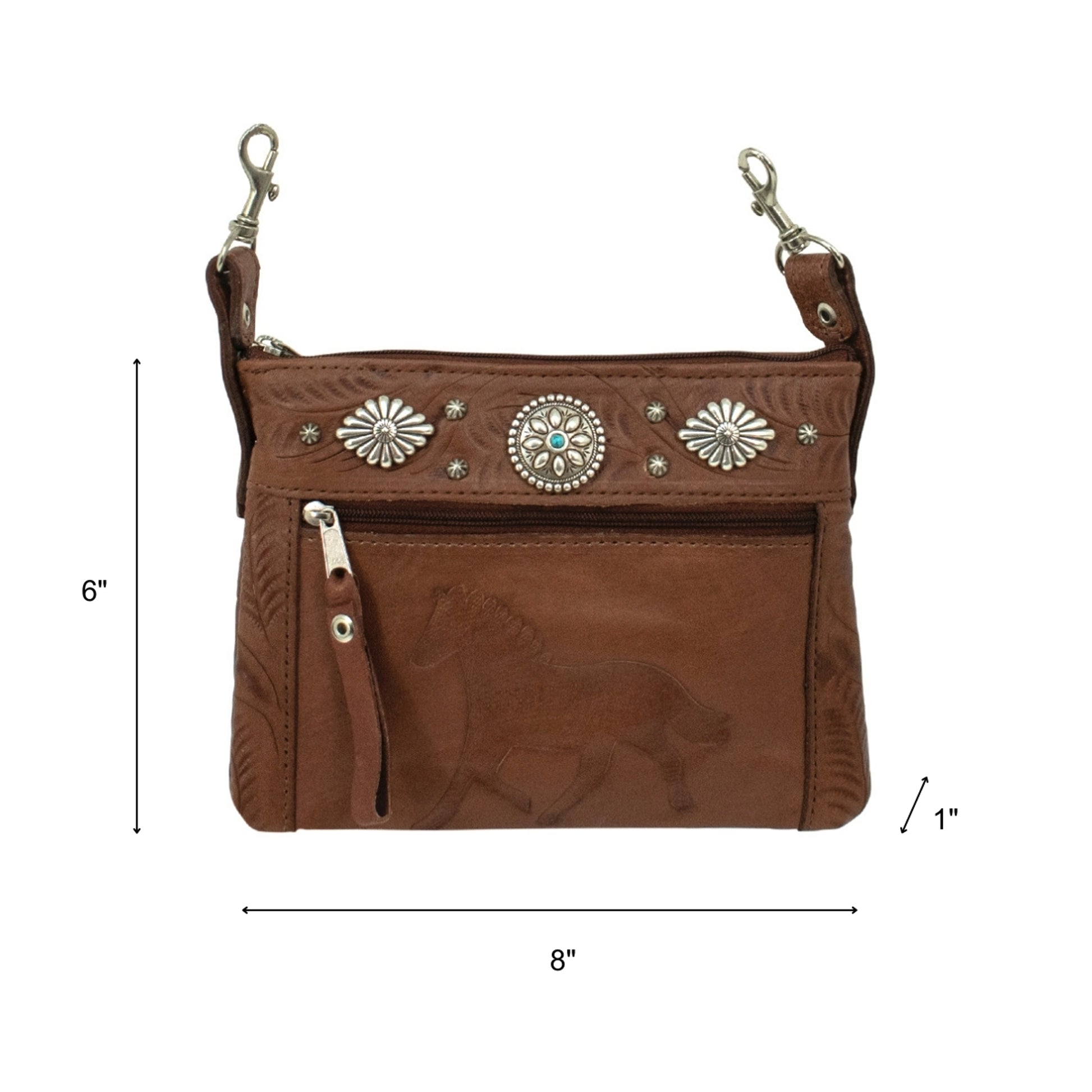 American West Trail Rider Crossbody/Hip Bag with Detachable Stap