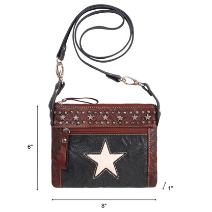 American West Trail Rider Crossbody/Hip Bag with Detachable Stap