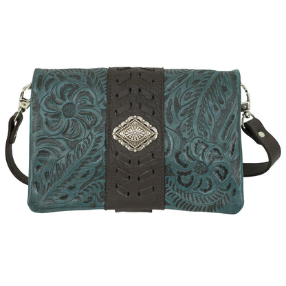 American West Large Grab and Go Crossbody Large Foldover Wallet/Crossbody
