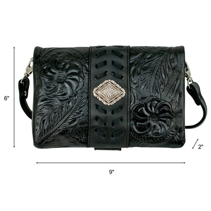 American West Large Grab and Go Crossbody Large Foldover Wallet/Crossbody