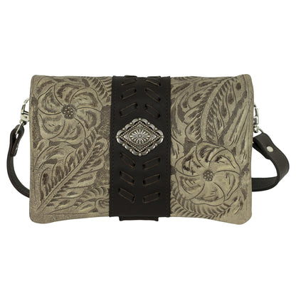 American West Large Grab and Go Crossbody Large Foldover Wallet/Crossbody
