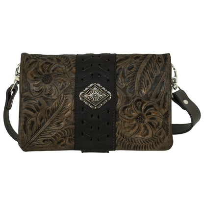 American West Large Grab and Go Crossbody Large Foldover Wallet/Crossbody