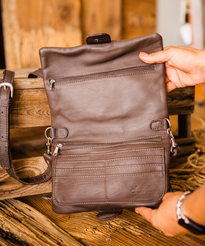 American West Large Grab and Go Crossbody Large Foldover Wallet/Crossbody