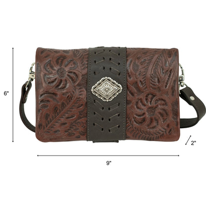American West Large Grab and Go Crossbody Large Foldover Wallet/Crossbody