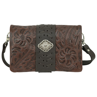 American West Large Grab and Go Crossbody Large Foldover Wallet/Crossbody