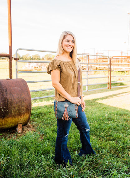 American West Lariats and Lace Multi-Compartment Crossbody