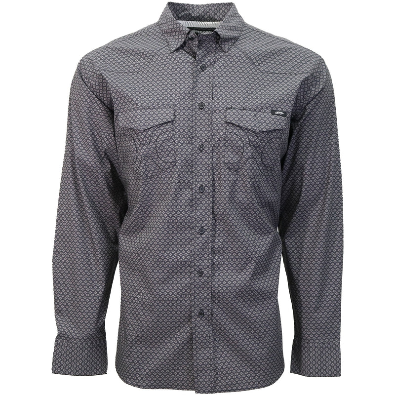 Hooey Mens Maverick Micro Texture Long Sleeve Shirt