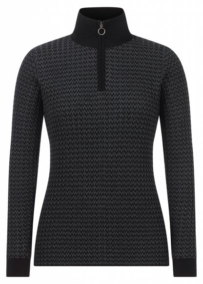 Kerrits Quarter Zip Herringbone Sweater