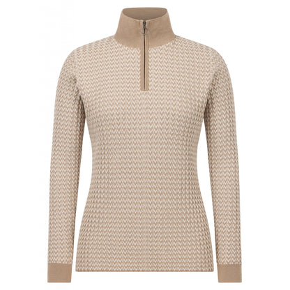 Kerrits Quarter Zip Herringbone Sweater