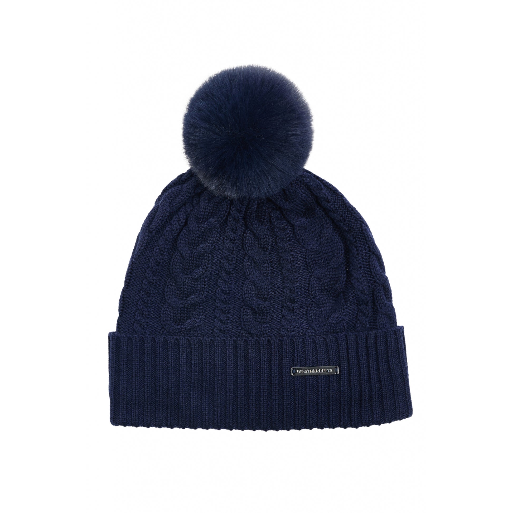 Weatherbeeta Cable Knit Pom Pom Beanie