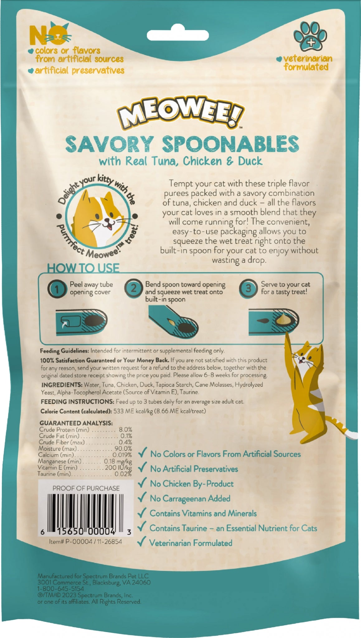 Meowee! Savory Spoonables Squeezable Wet Cat Treat