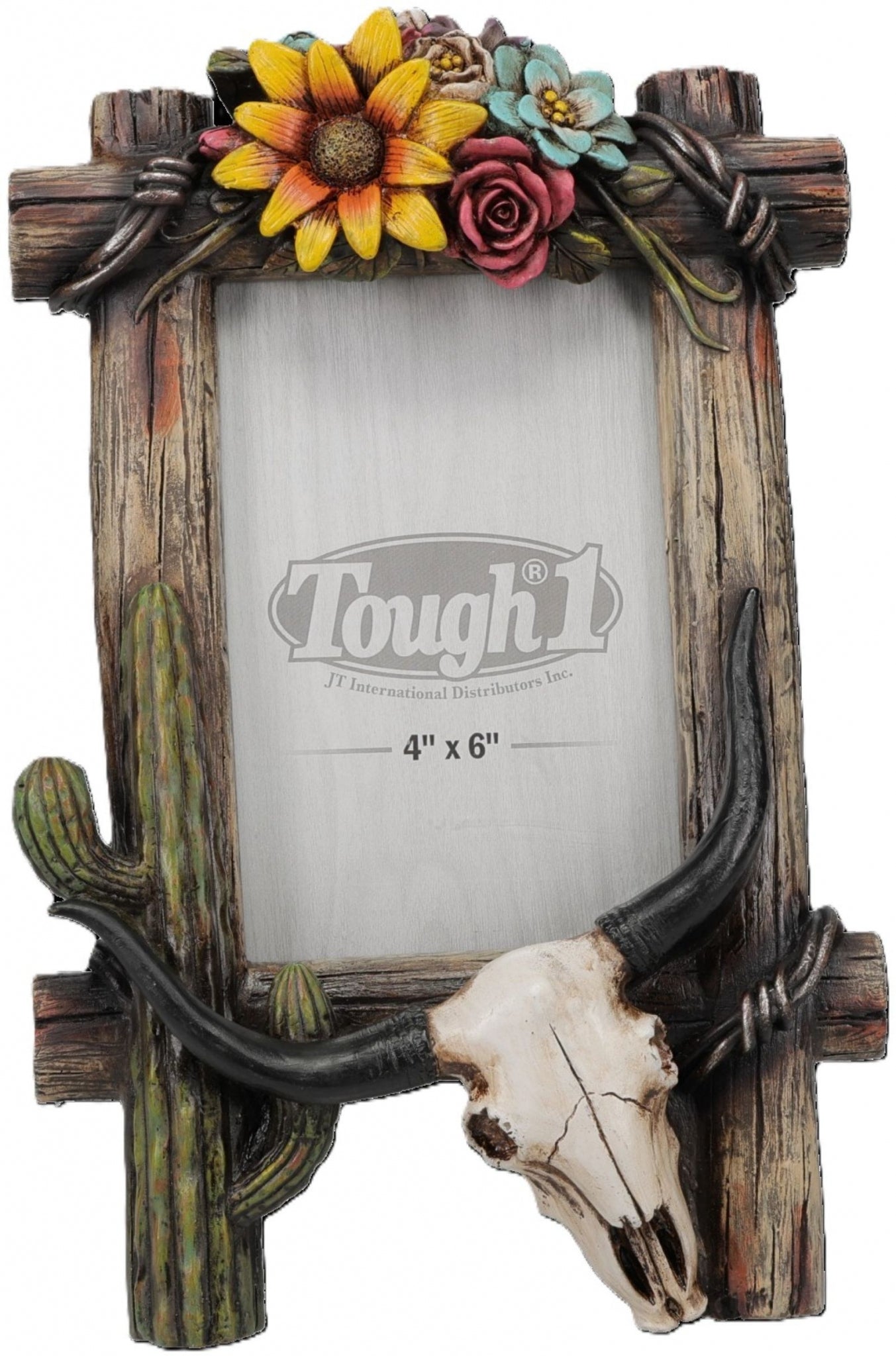 Tough1 Skull and Flowers Frame