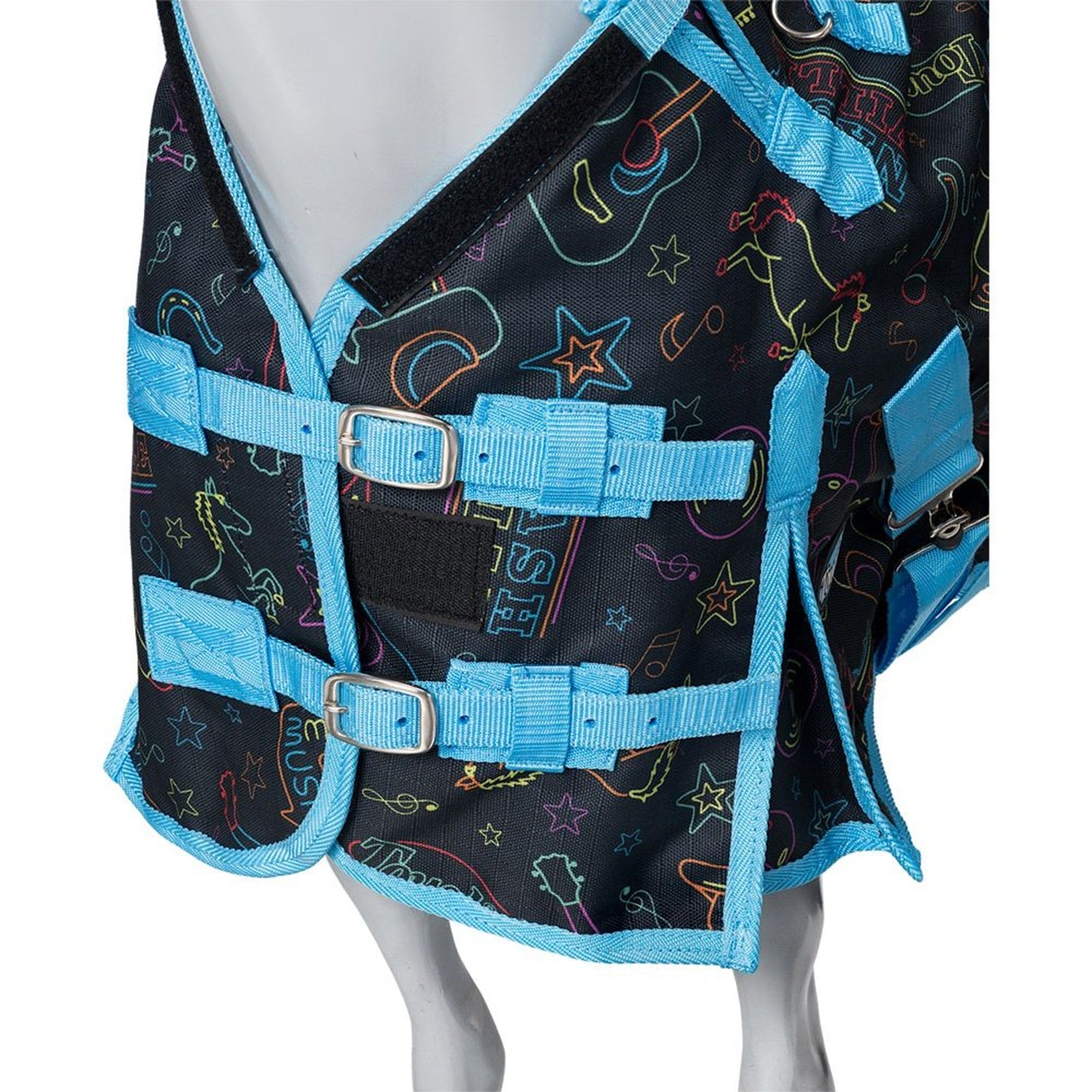 Tough1 1200D Mini Nashville Nights Turnout Blanket with Snuggit