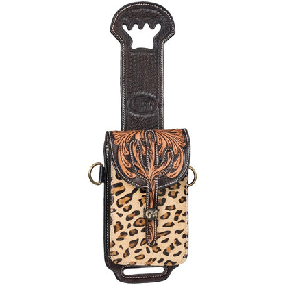Tough1 Leather Rear Cinch/Horn Bag