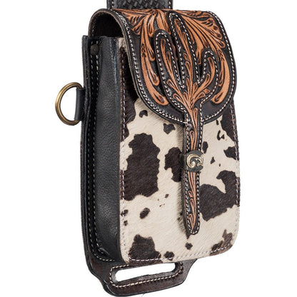Tough1 Leather Rear Cinch/Horn Bag