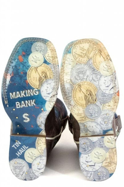 Tin Haul Little Kids Make It Rain Square Toe Boots